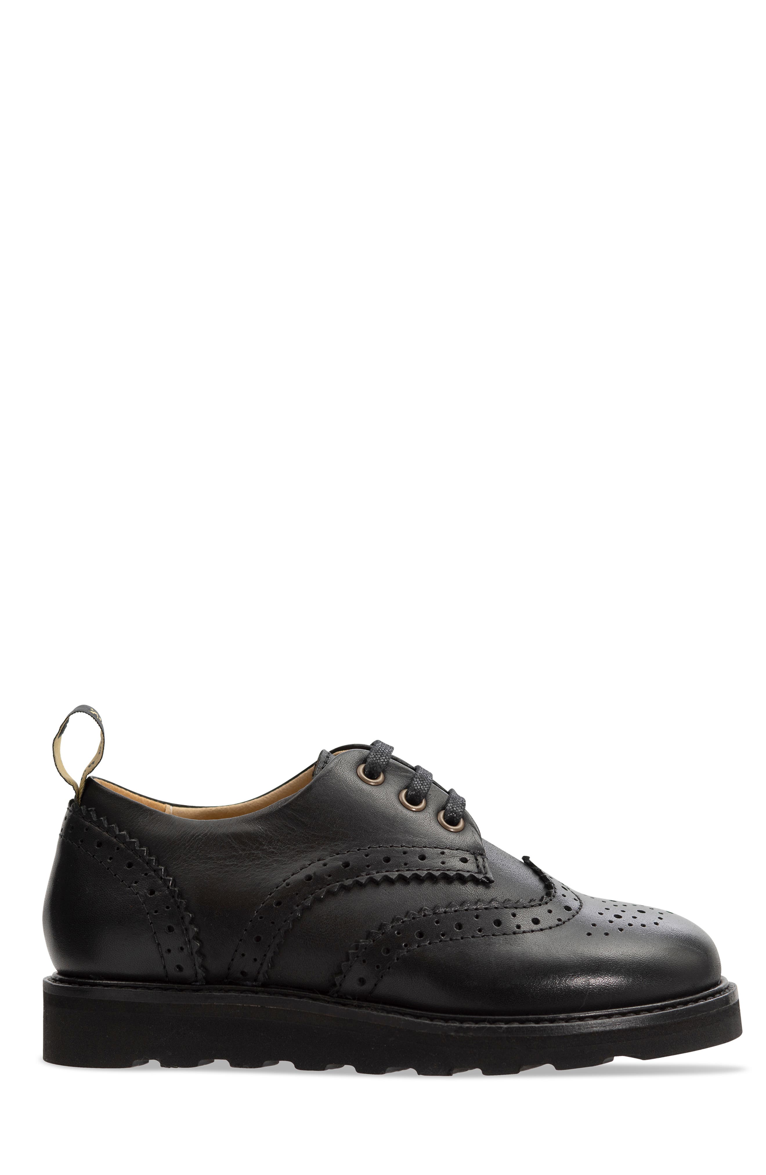 Young Soles Brando Kids Brogue Shoe, Alternate, color, All Black