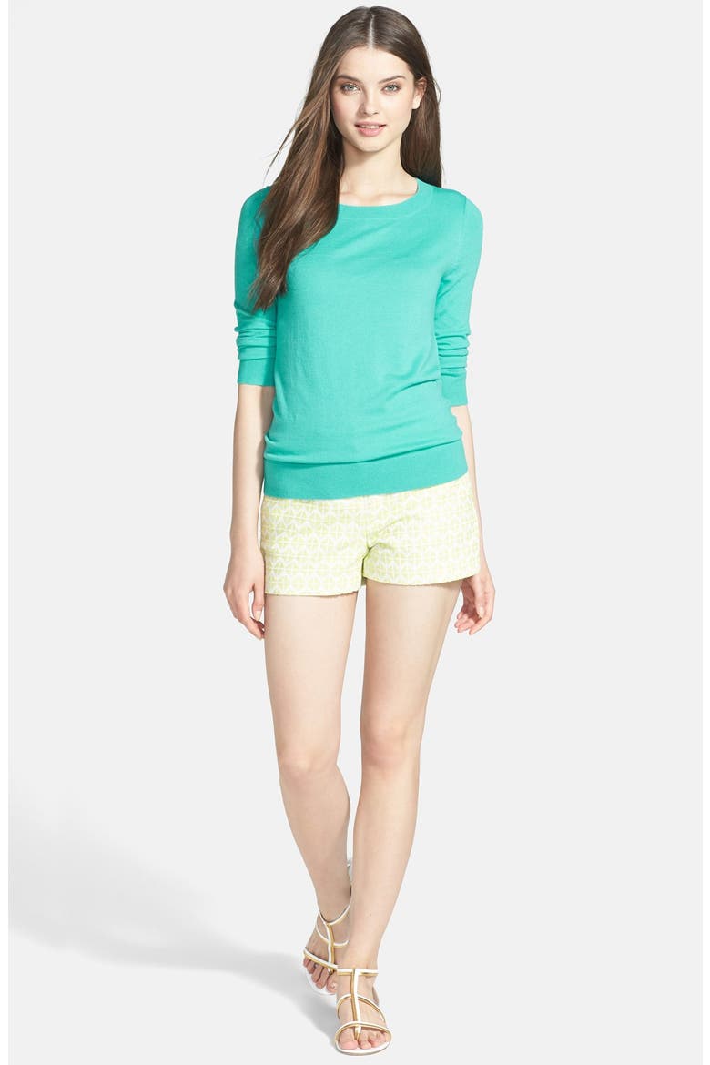 Three Quarter Sleeve Sweater, Alternate, color, TURQUOISE GEM