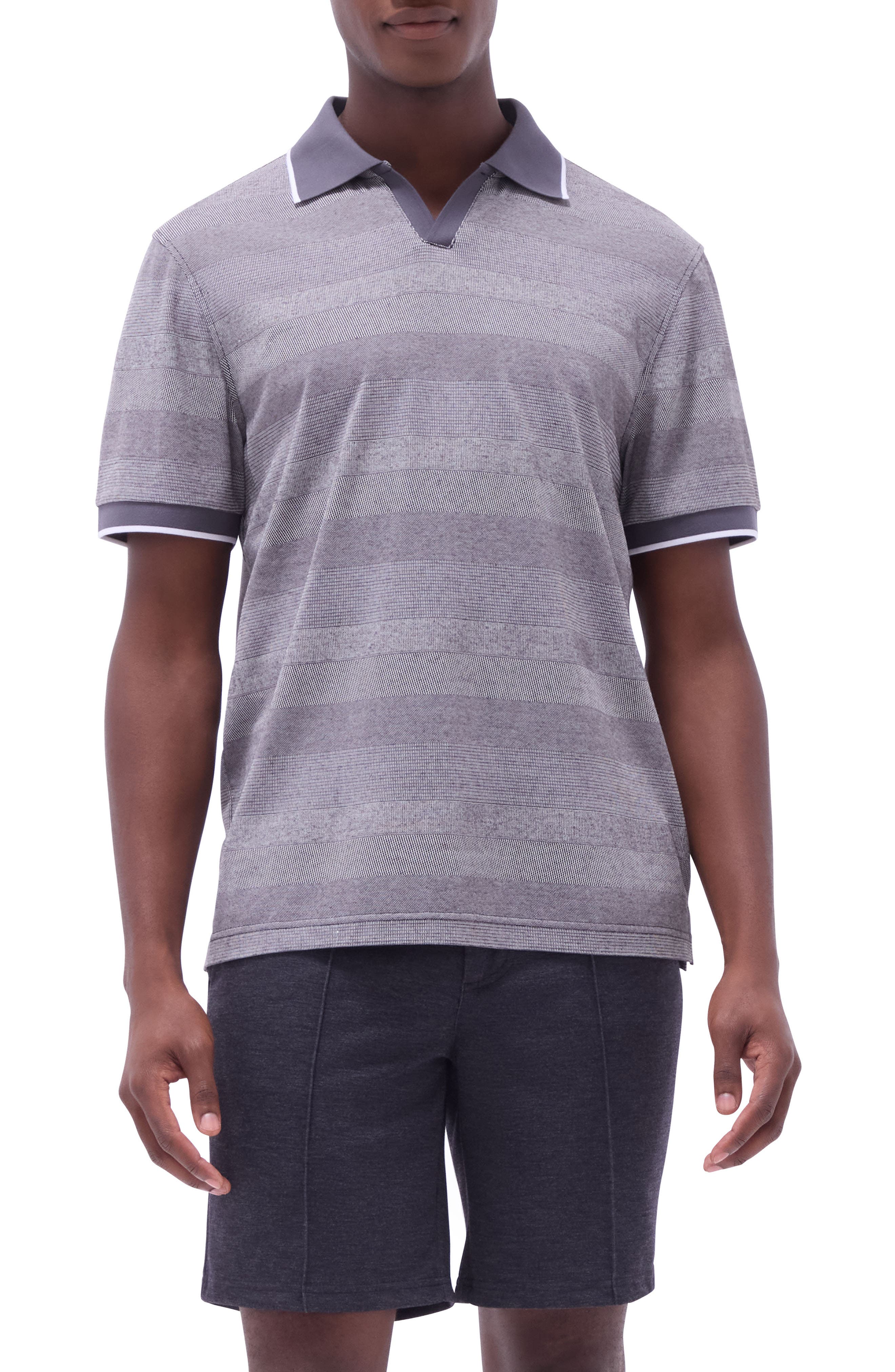 Bugatchi Tipped Johnny Collar Polo