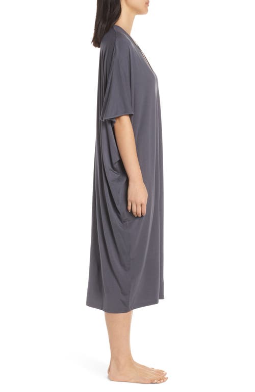 Barefoot Dreams Luxe Jersey Nightgown In Graphite
