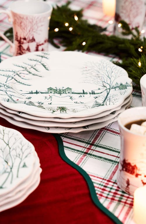 Juliska Country Estate Winter Frolic Dinner Plate In White