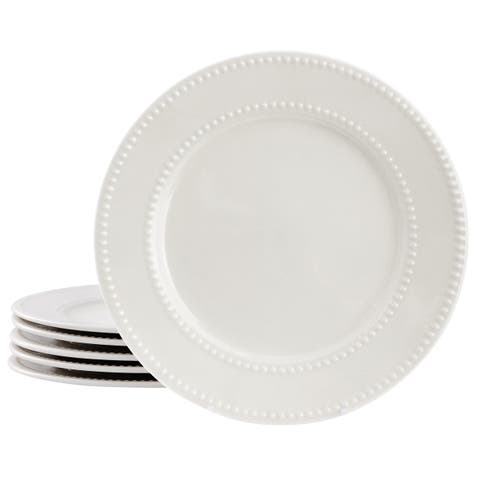 6 Piece Stoneware Dinner Plate Set