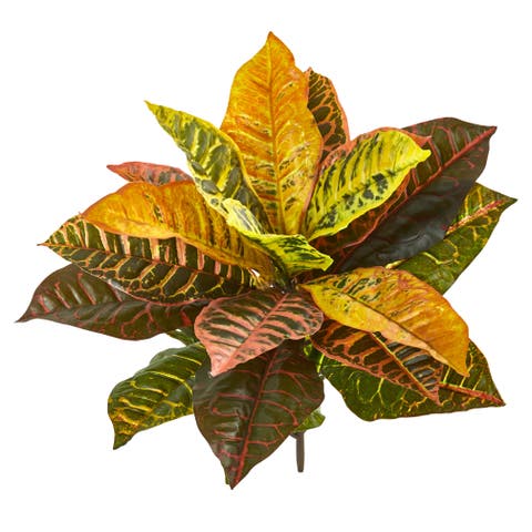 21-in Garden Croton Artificial Plant (Real Touch) (Set of 4)