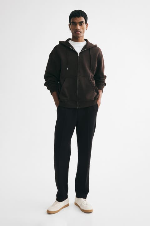Regular-Fit Interlock Crease-Front Joggers