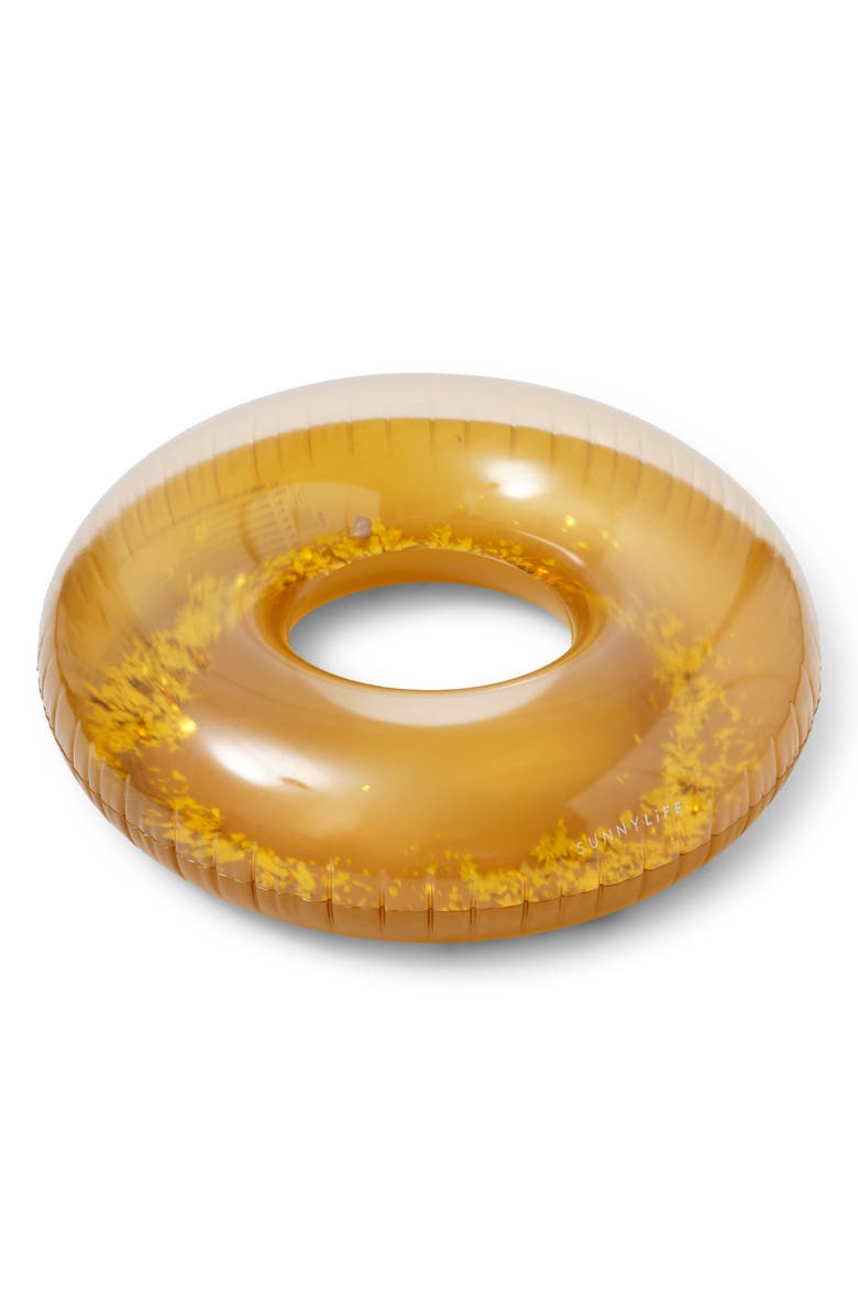Sunnylife Glitter Pool Float, Alternate, color, Disco Gold