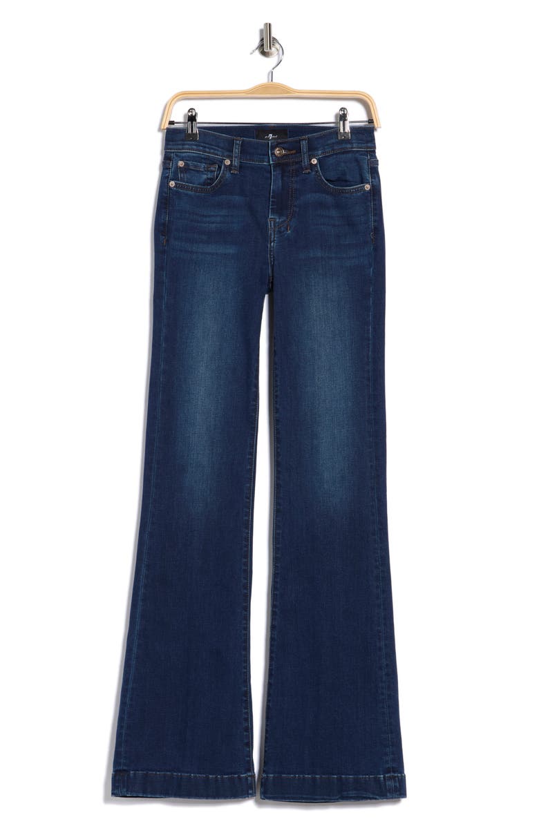 7 For All Mankind Dojo Crystal Pocket Mid Rise Flare Jeans, Alternate, color, 