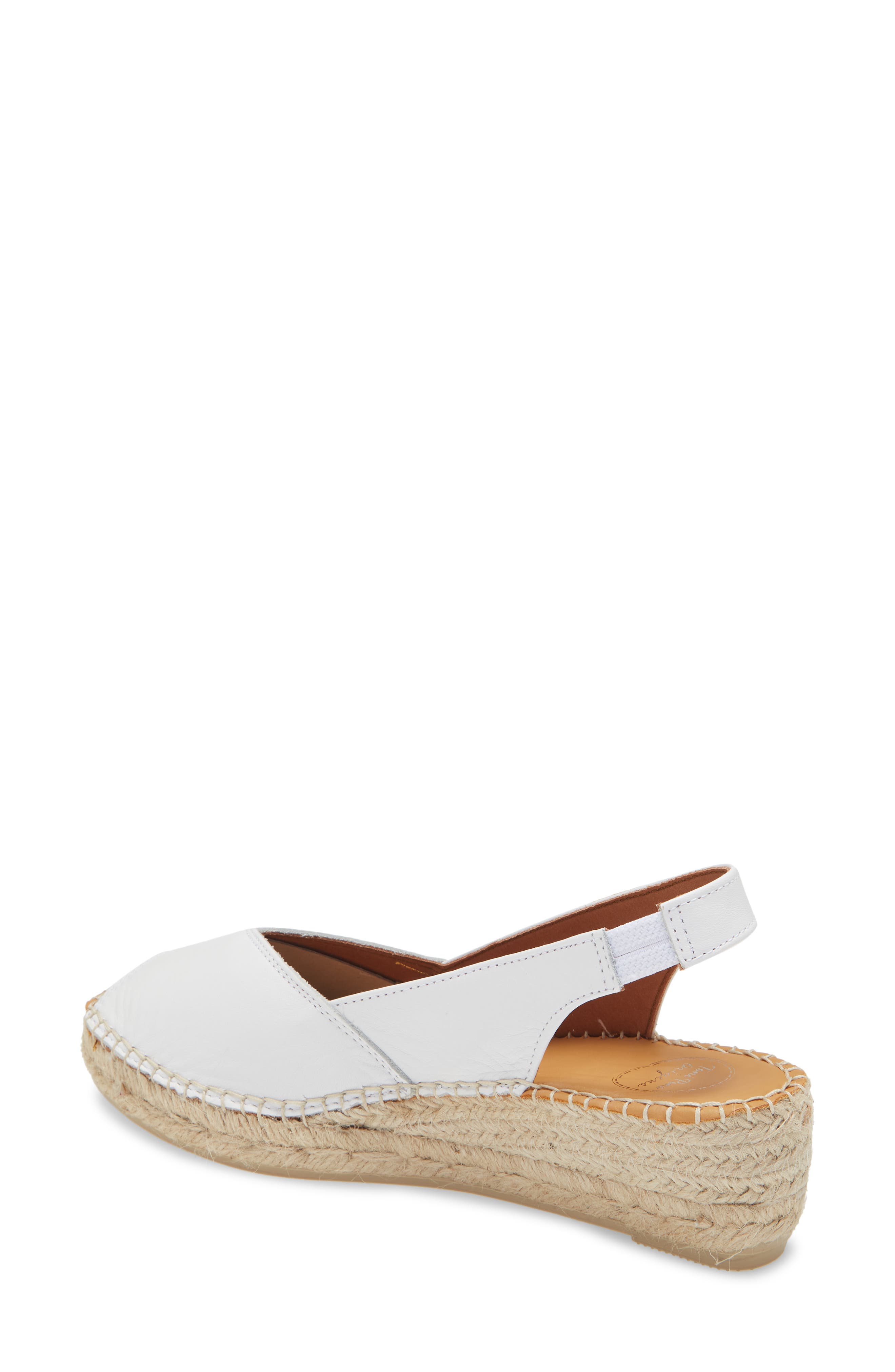 Bernia Espadrille Wedge, Alternate, color, WHITE LEATHER