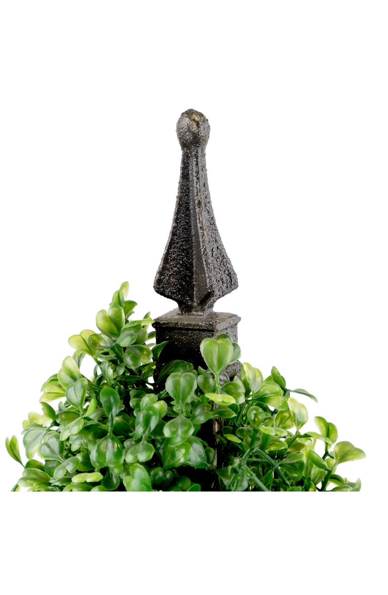 Northlight Potted Two Toned Artificial Spiral Boxwood Garden Topiary Tree - 5', Alternate, color, Green