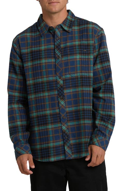 Coastline Cotton Flannel Button-Up Shirt