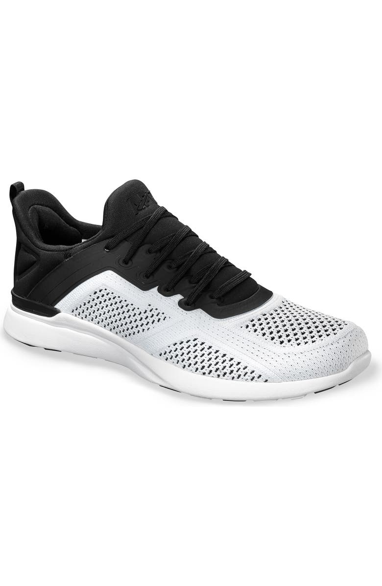 APL TechLoom Tracer Knit Training Shoe, Main, color, White / Black / Black