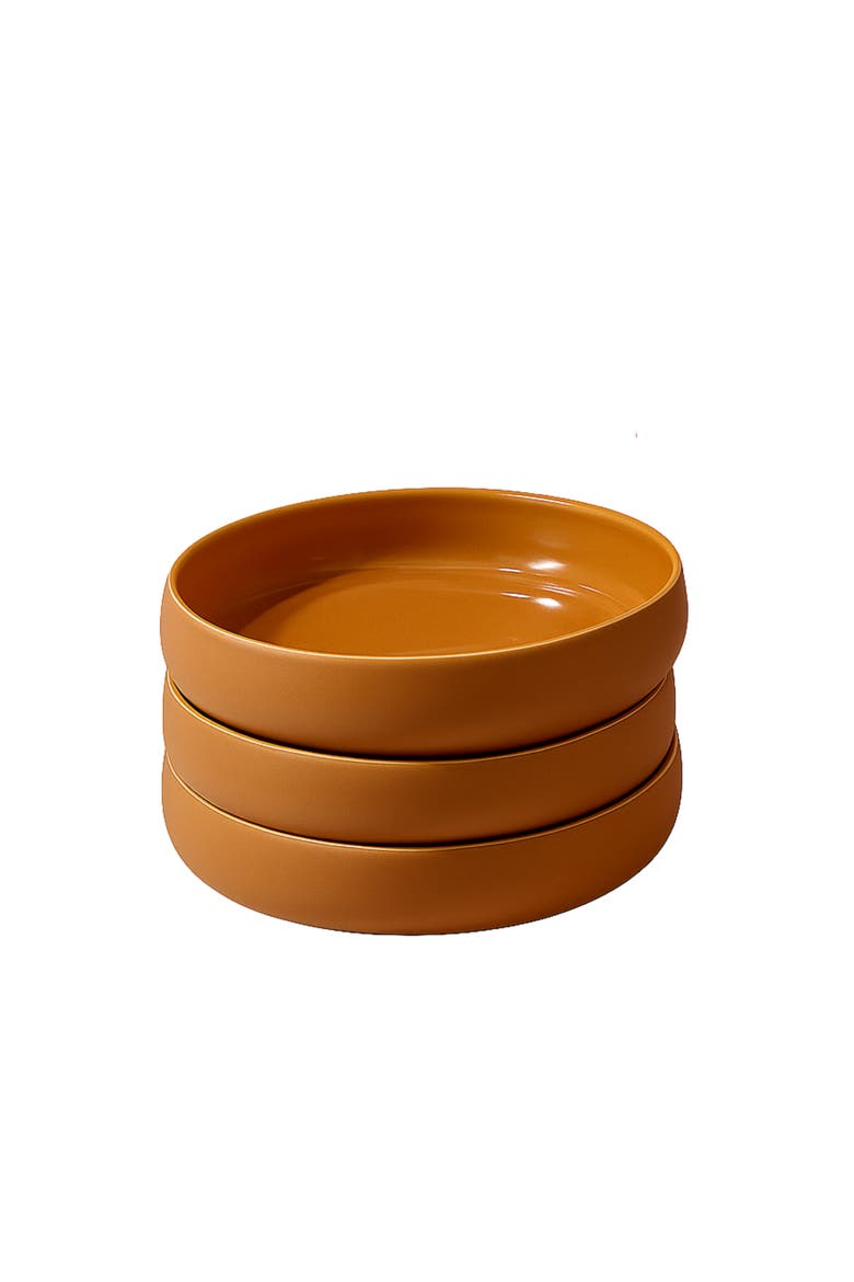 Le Gourmand Dinnerware Set, 16 Pieces, Alternate, color, Matte / Shiny Terracotta
