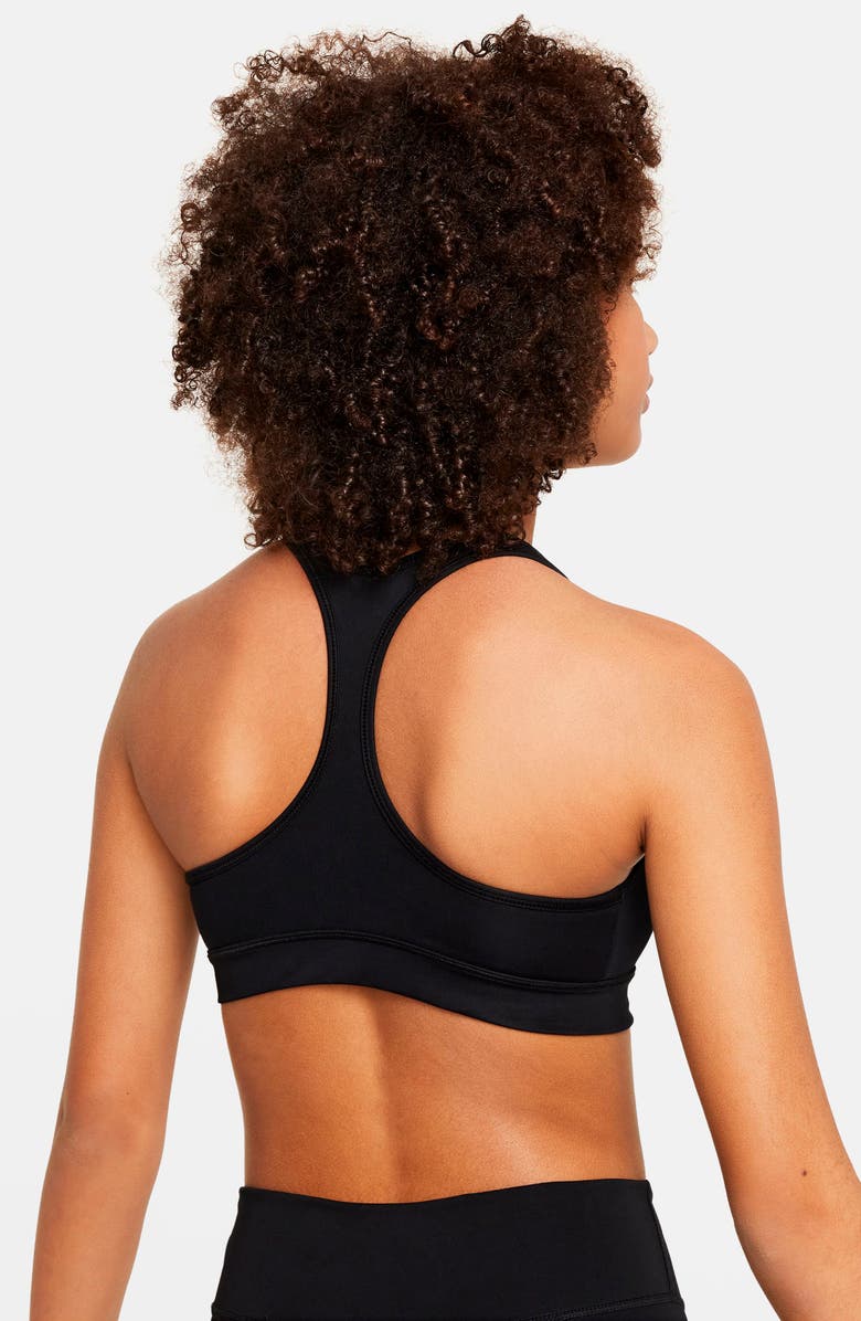Nike Kids' Dri-FIT Racerback Sports Bra, Alternate, color, 010 Black/White