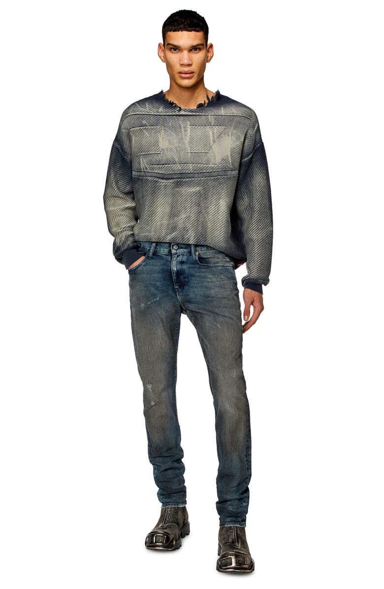 DIESEL<sup>®</sup> D-Strukt Distressed Slim Fit Jeans, Alternate, color,