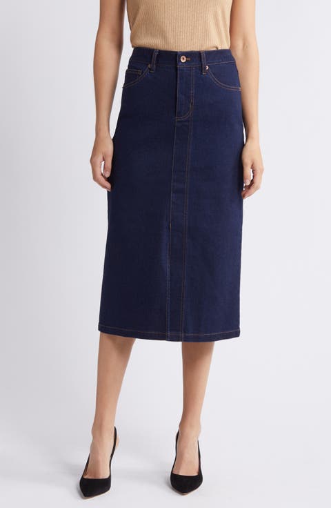 Denim Midi Skirt