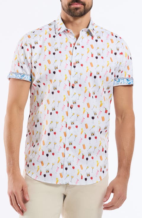 Short Sleeve Cotton Button-Up Shirt