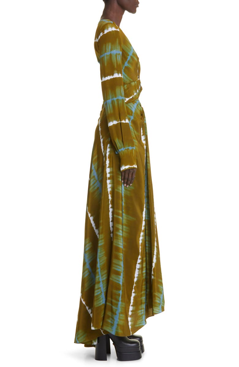 Altuzarra Helenos Long Sleeve Twist Silk Cutout Gown, Alternate, color, 