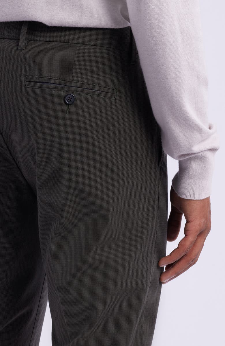 Bonobos Weekday Warrior Slim Fit Houndstooth Dress Pants, Alternate, color, Wednesday Olive Houndstooth