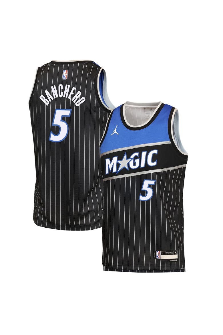 Youth Jordan Brand Paolo Banchero Black Orlando Magic Swingman Jersey - Statement Edition, Main, color, Black