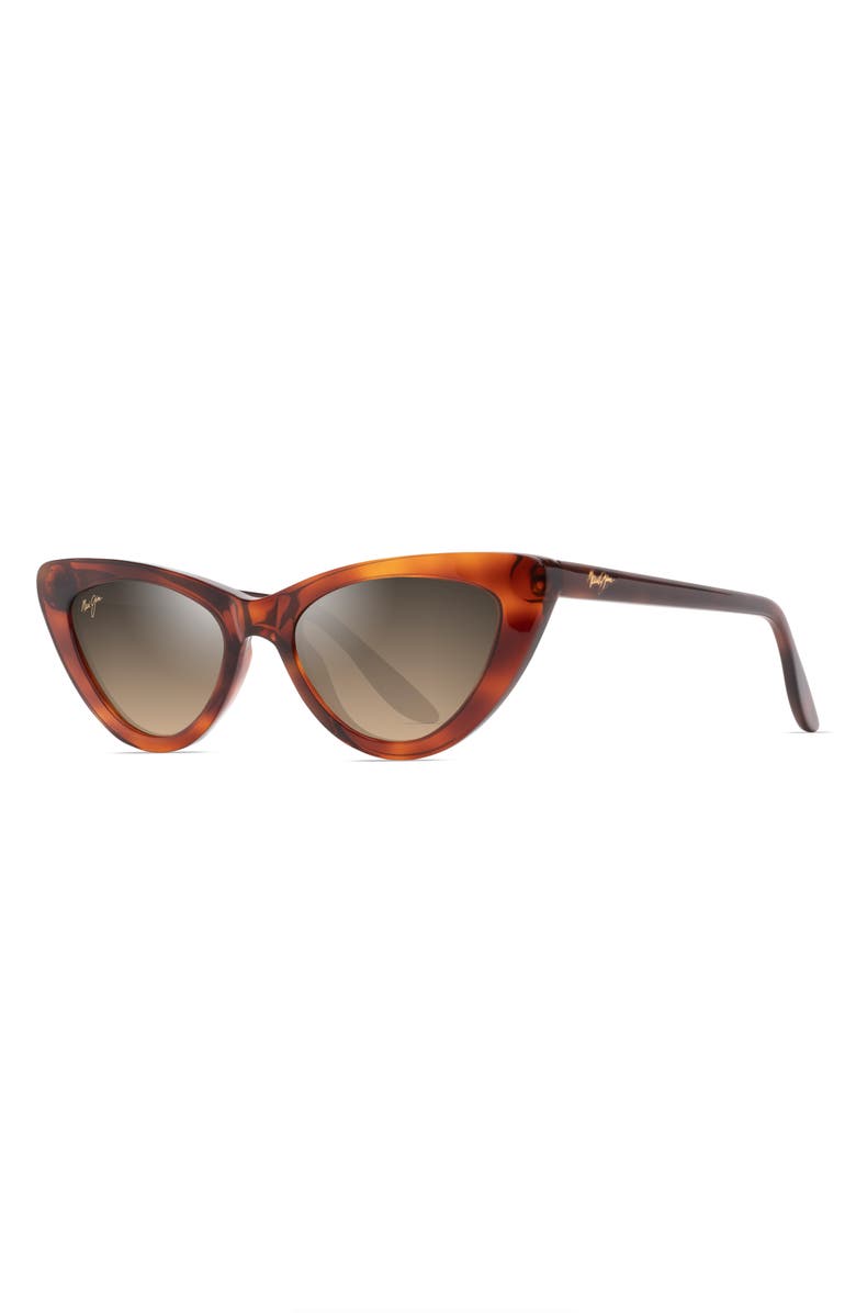 Maui Jim Lychee 52mm PolarizedPlus2<sup>®</sup> Cat Eye Sunglasses, Alternate, color, Tortoise