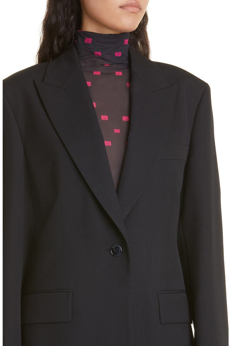 Jillie One-Button Blazer, Alternate, color, BLACK