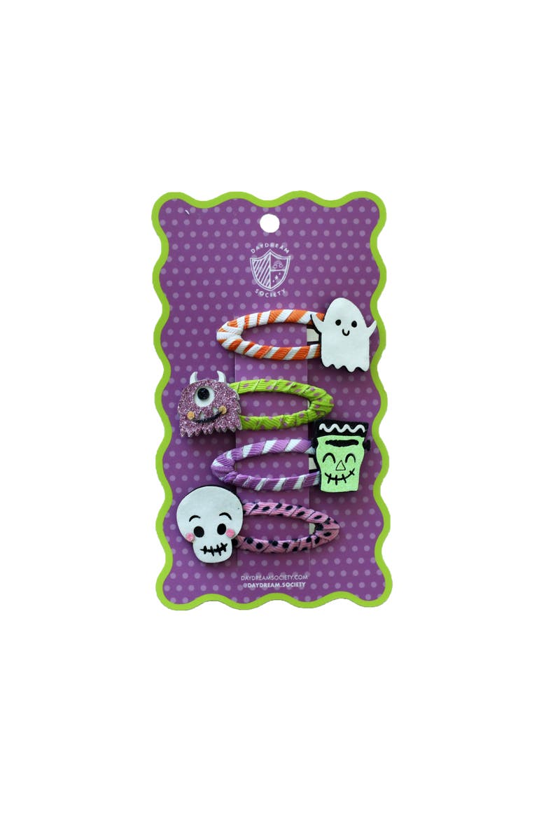Monster Mash Monster Crew Halloween Hair Clip Set, Main, color, Assorted Pre-Pack