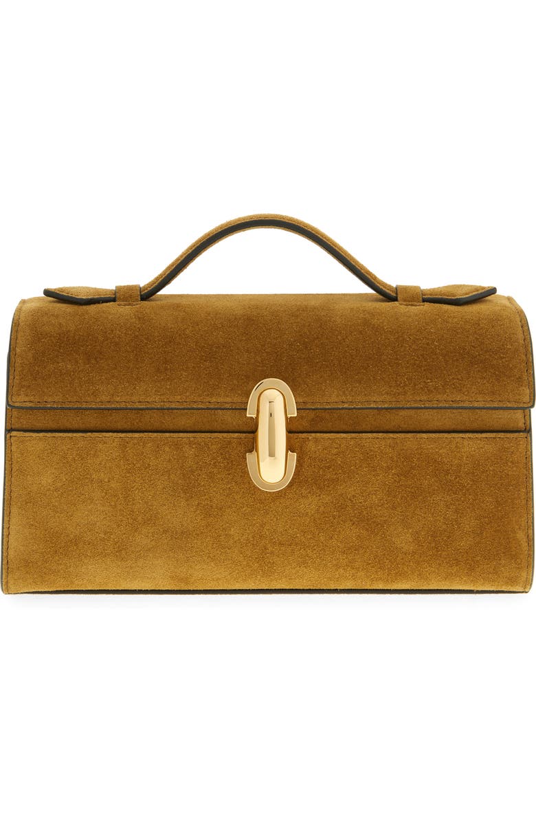 SAVETTE Symmetry Pochette Suede Top Handle Bag, Main, color,