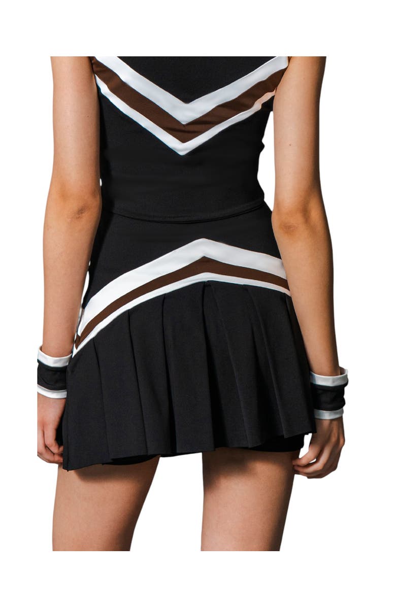 Port De Bras Serena Skirt, Alternate, color, Black-Chantilly-Dark Chocolate