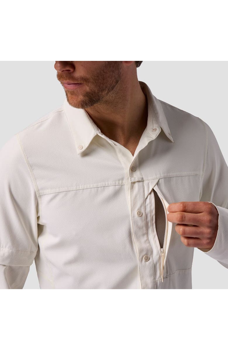 Backcountry Tahoe Woven Convertible Snap-Up Shirt - Men
s, Alternate, color, Egret