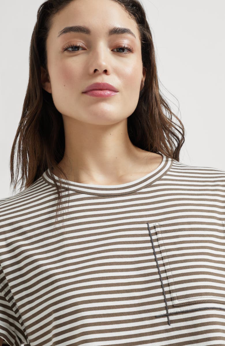 Brunello Cucinelli T-shirt with monili, Alternate, color, 