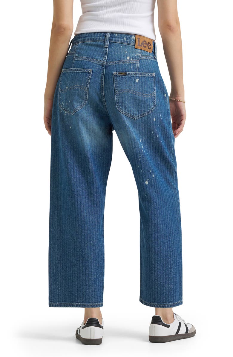 Lee Bleach Splatter Crop Loose Fit Herringbone Jeans, Alternate, color, Dream Of Me