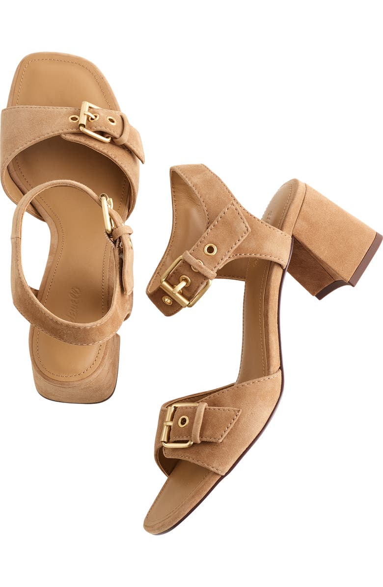 Madewell The Neeka Ankle Strap Sandal, Alternate, color, Tawny Khaki
