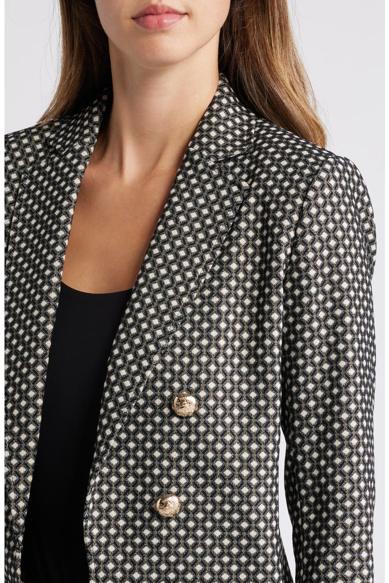 Metallic Open Front Blazer, Alternate, color, VICUNA MULTI
