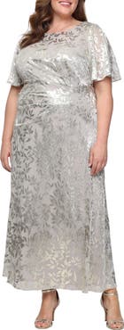SL FASHIONS Foil Border Gown