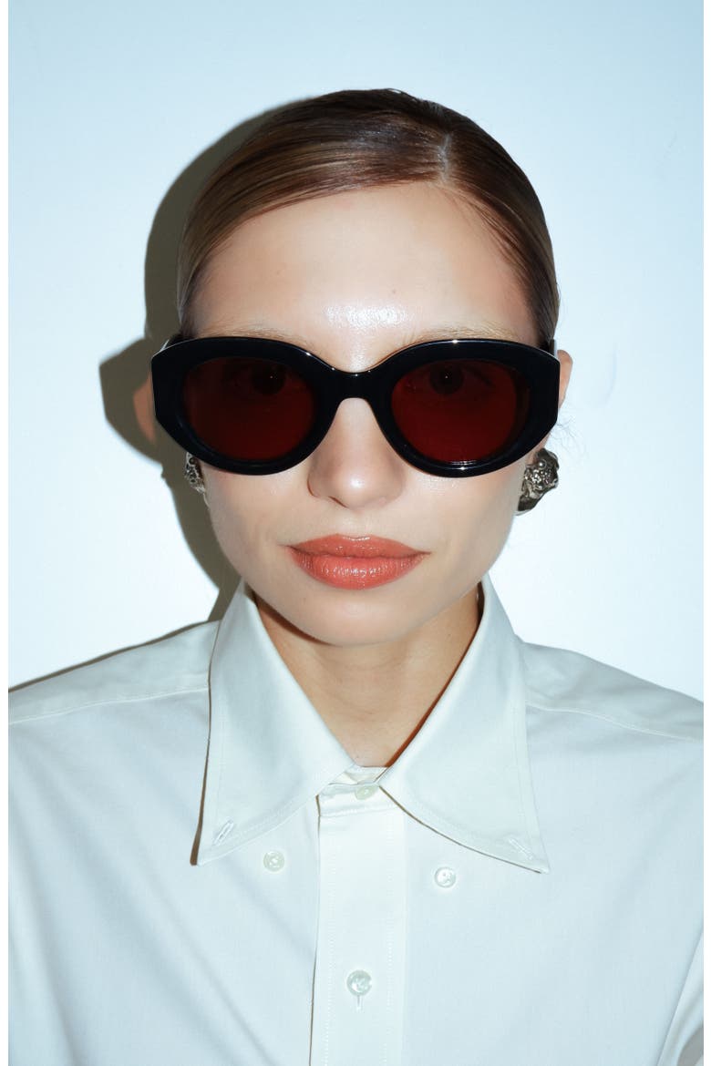 Luxe Voltaire Sunglasses, Alternate, color, Onyx