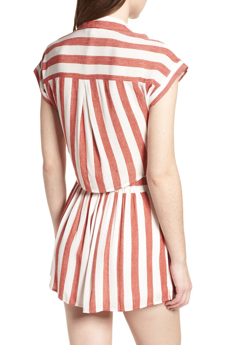 LYDELLE Stripe Tie Front Top, Alternate, color,