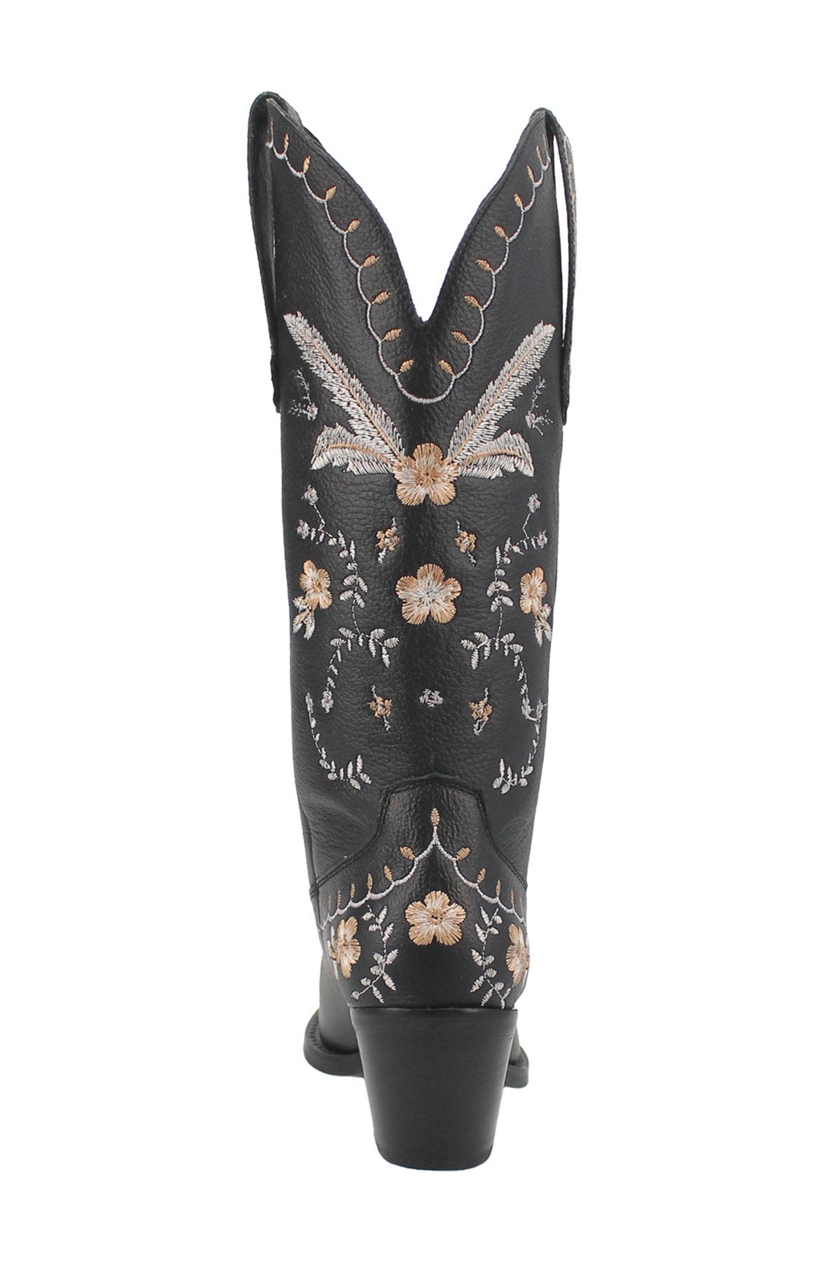 Dingo Full Bloom Western Boot, Alternate, color, Black