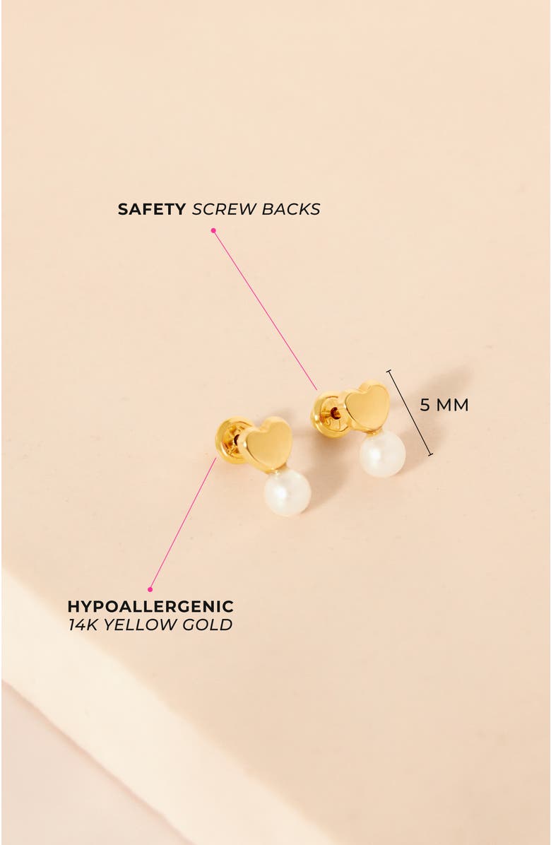 In Season Jewelry 14k Shaped Drop Girl Earrings, Alternate, color, White