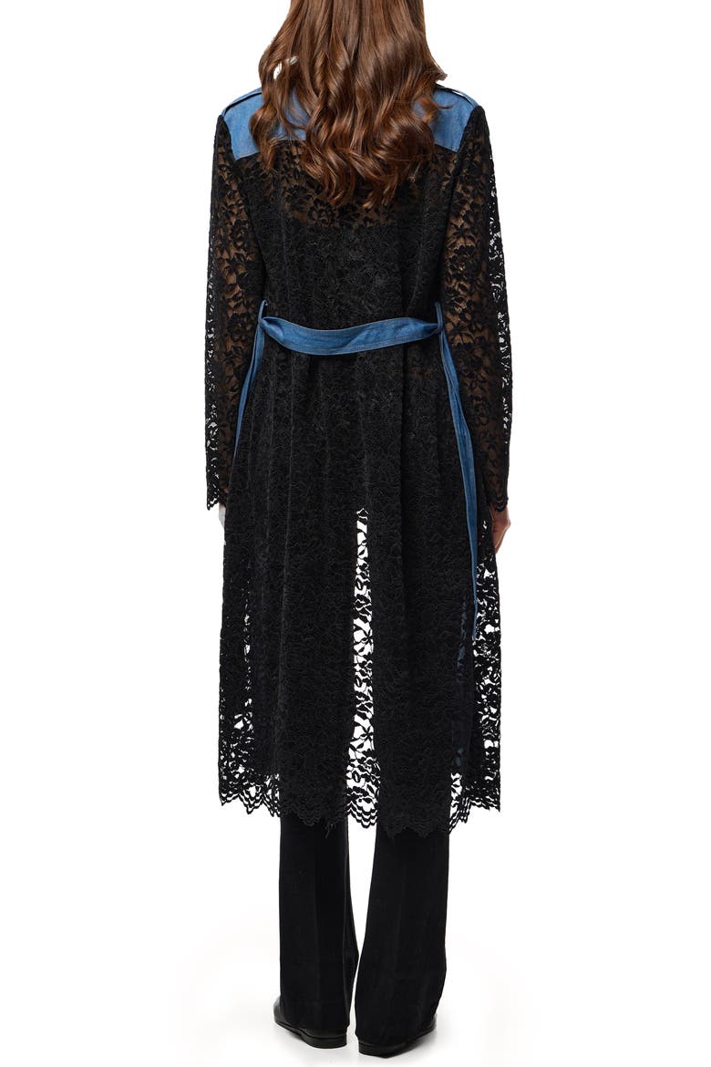 Lace Trim Denim Topper, Alternate, color, DENIM