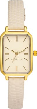 Adornia Wales Quartz Leather Strap Watch
