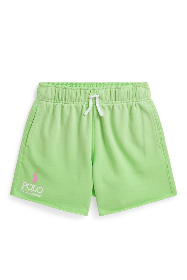 Kids' Easy Cotton Blend French Terry Drawstring Shorts, Main, color, COLLECTION LIME