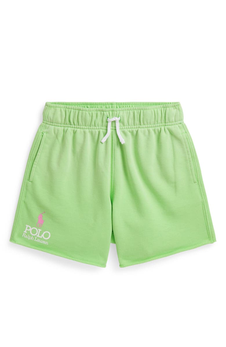Polo Ralph Lauren Kids' Easy Cotton Blend French Terry Drawstring Shorts, Main, color, Collection Lime