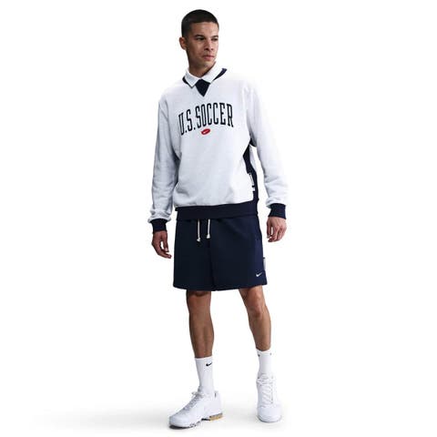 Men's Nike  Heather Gray USMNT Standard Issue Pullover Sweatshirt