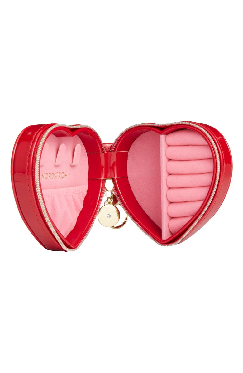Nordstrom Heart Jewelry Box Key Chain, Alternate, color, Red- Pink