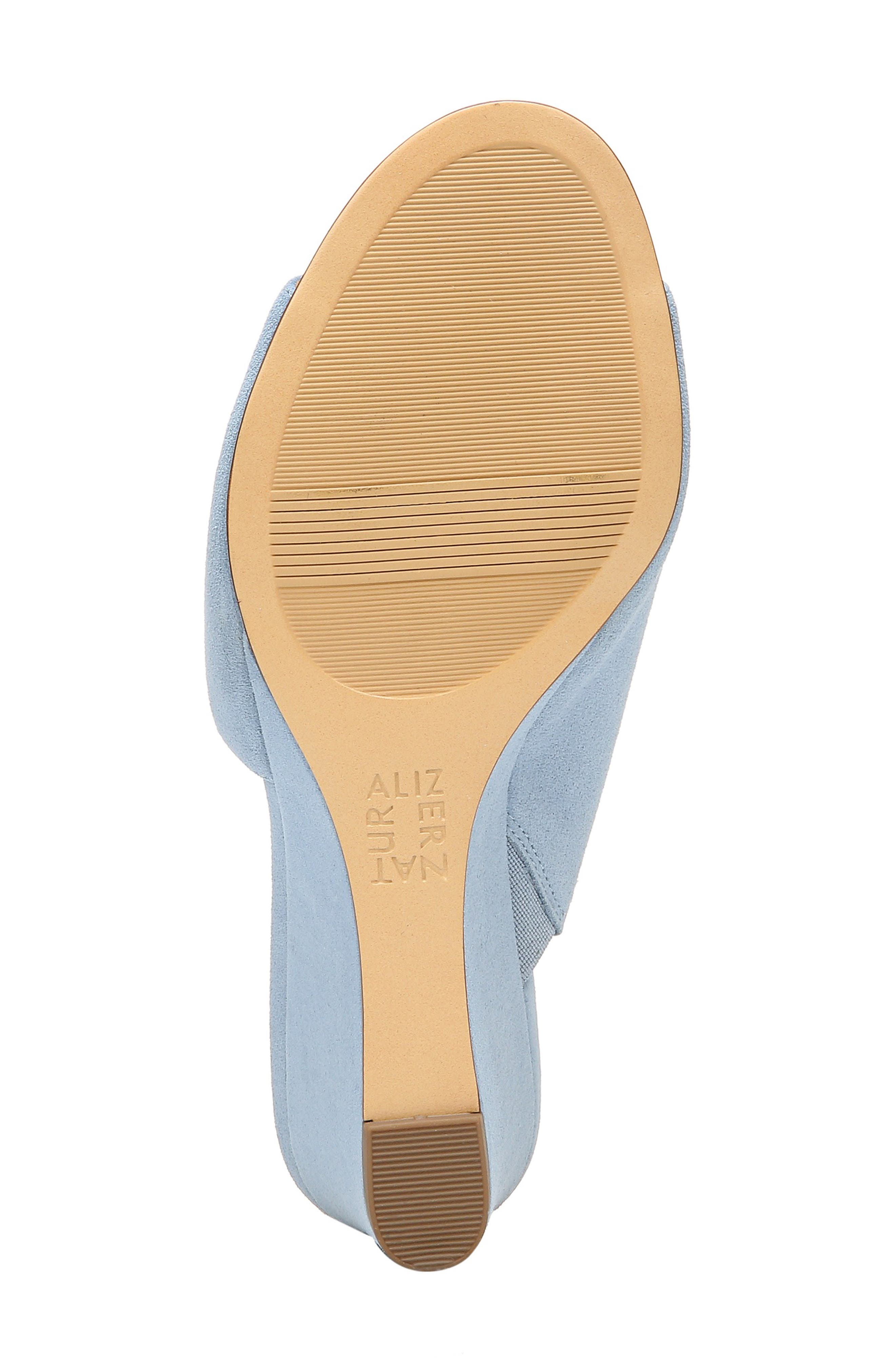 Sansa Wedge Slide Sandal, Alternate, color, LIGHT BLUE SUEDE