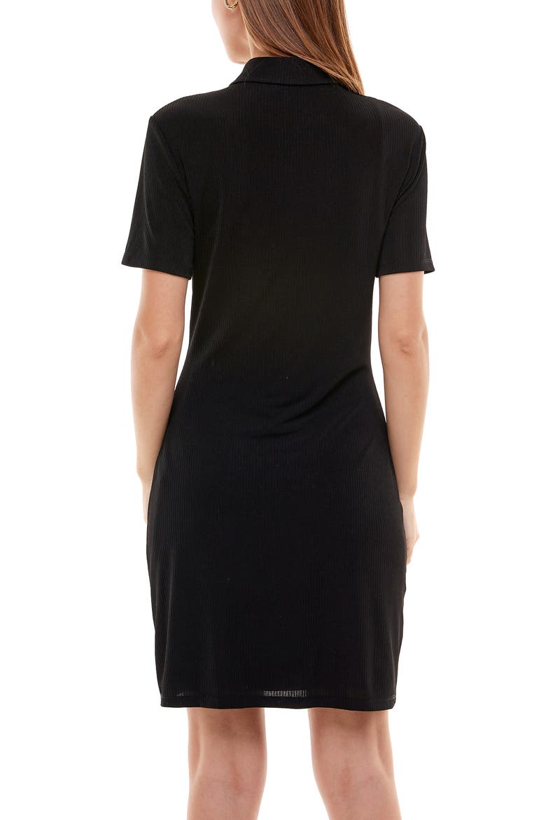Jennifer Ruched Shirtdress, Alternate, color, BLACK
