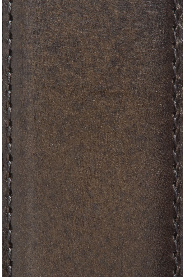 Marco Burnished Leather Belt, Alternate, color, DARK GREY
