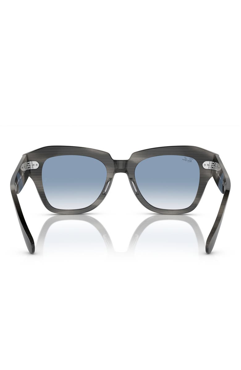 Ray-Ban State Street 49mm Gradient Square Sunglasses, Alternate, color, Striped Gray/ Gradient Blue