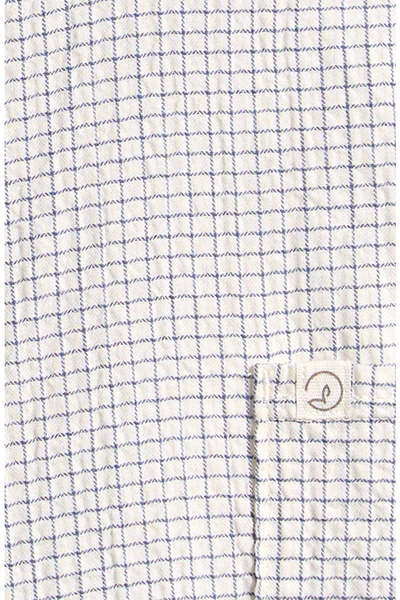 Check Stretch Cotton Blend Short Overalls, Alternate, color, BLUE CHECK