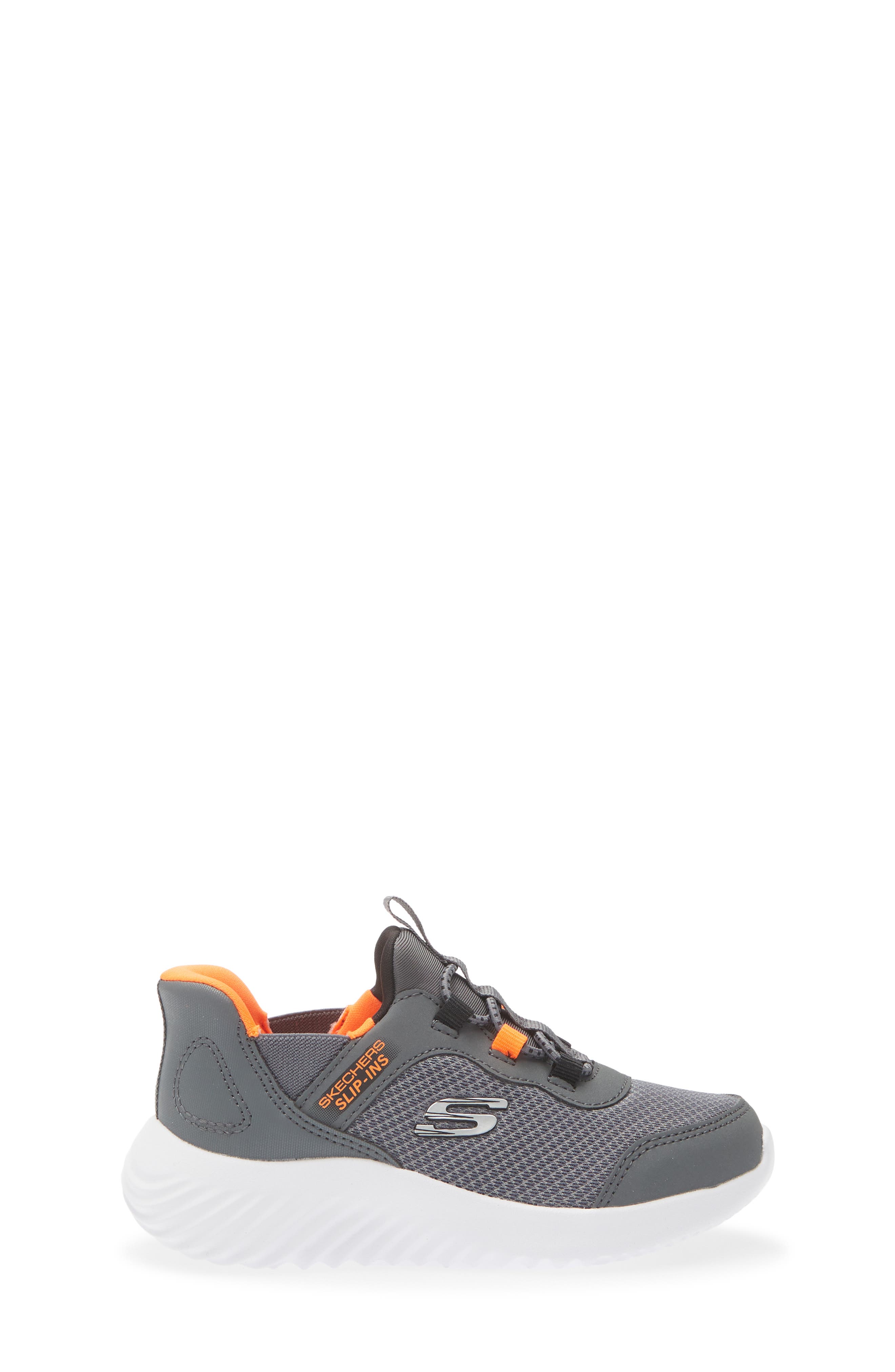 SKECHERS Kids' Bounder Sneaker, Alternate, color, Charcoal/ Orange
