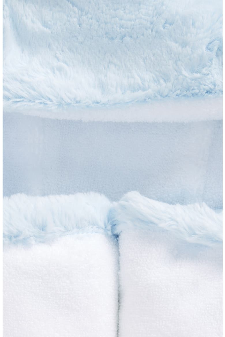 Luxe Faux Fur Hooded Towel, Alternate, color, TRUE BLUE